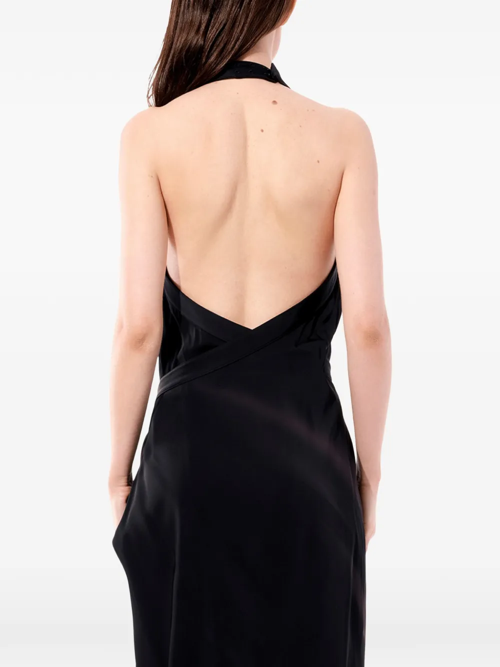 Balenciaga Maxi-halterjurk met ceintuur Zwart