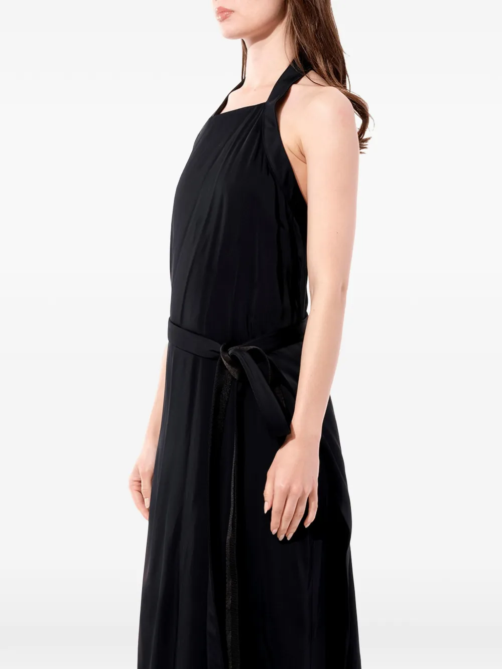 Balenciaga Maxi-halterjurk met ceintuur Zwart