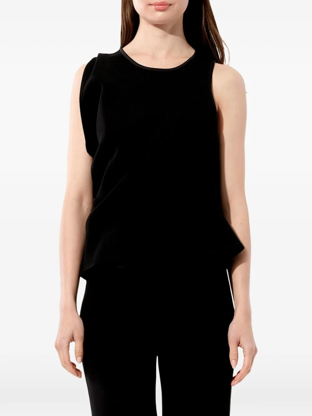 Balenciaga draped sleeveless top - Nero