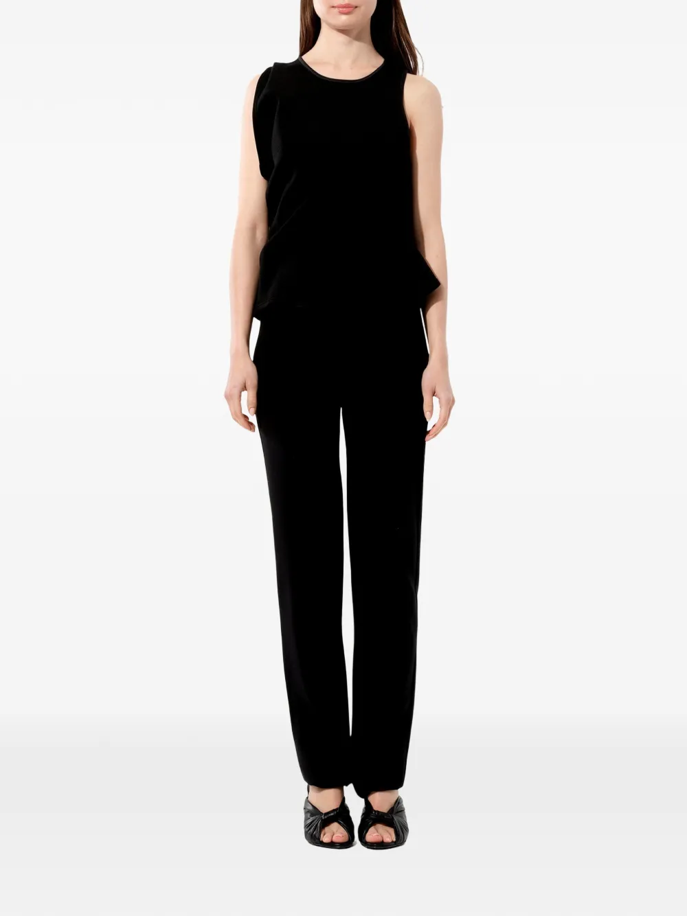 Balenciaga Gedrapeerde mouwloze top Zwart