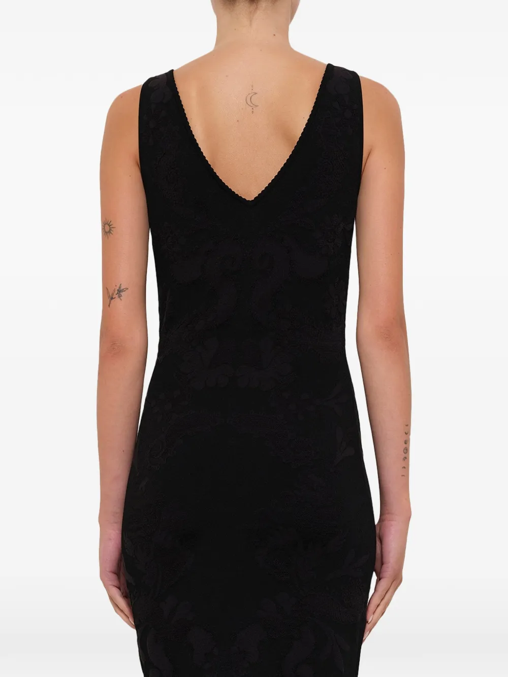 Alexander McQueen Jurk met V-hals Zwart