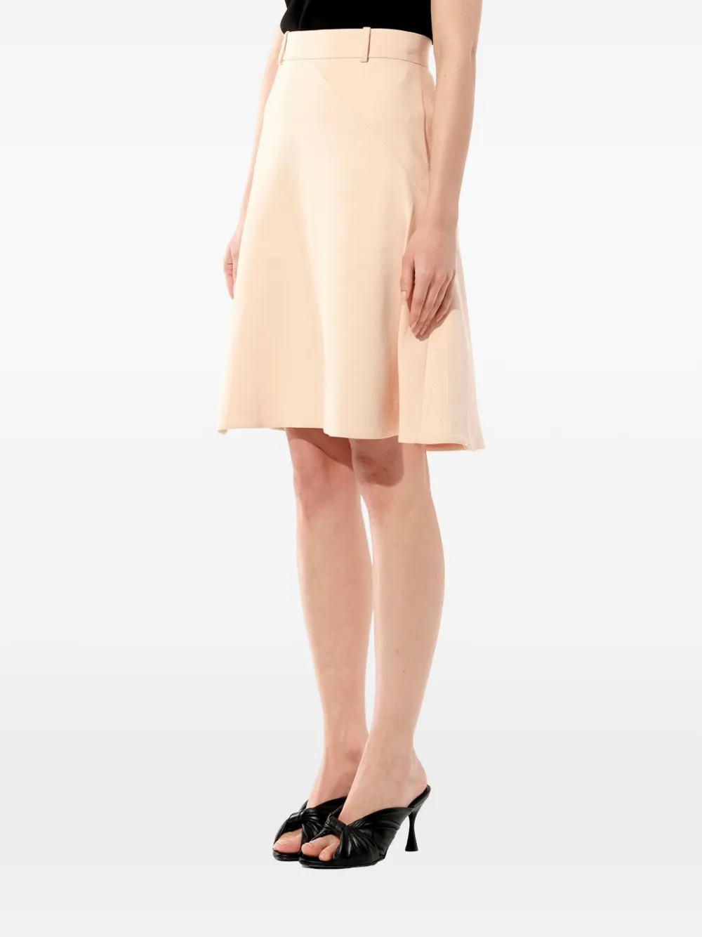 Balenciaga Midi-rok met vlakken Beige