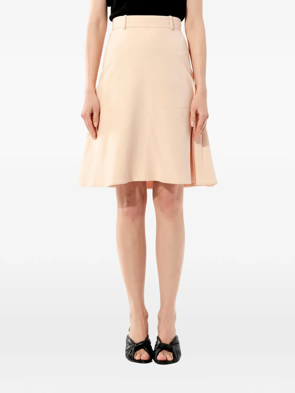 Balenciaga panelled midi skirt - Nude