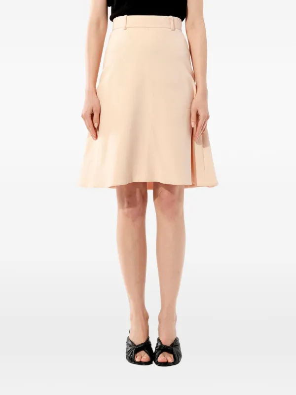 Balenciaga Panelled Midi Skirt in Neutrals
