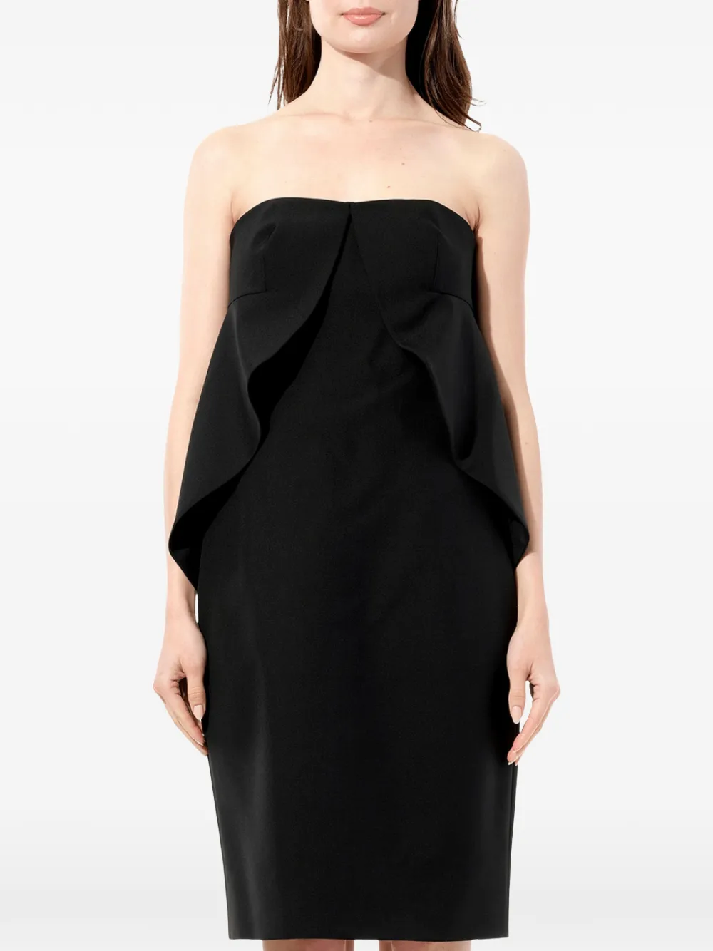 Balenciaga Swan strapless ruffled dress - Nero