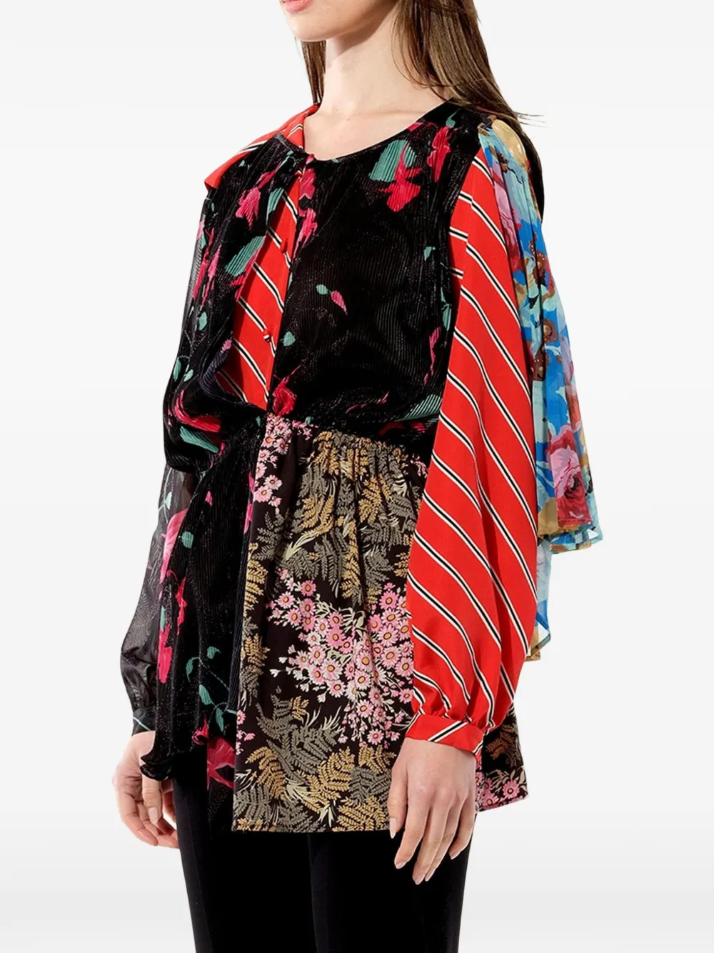 Balenciaga Kaleidoscope top met patchwork Zwart