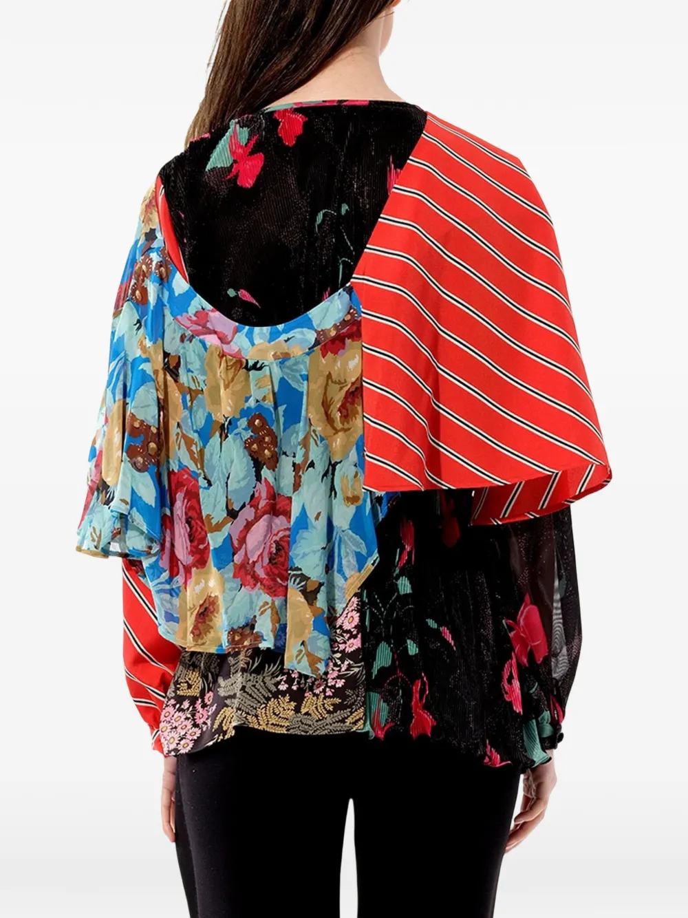 Balenciaga Kaleidoscope top met patchwork Zwart