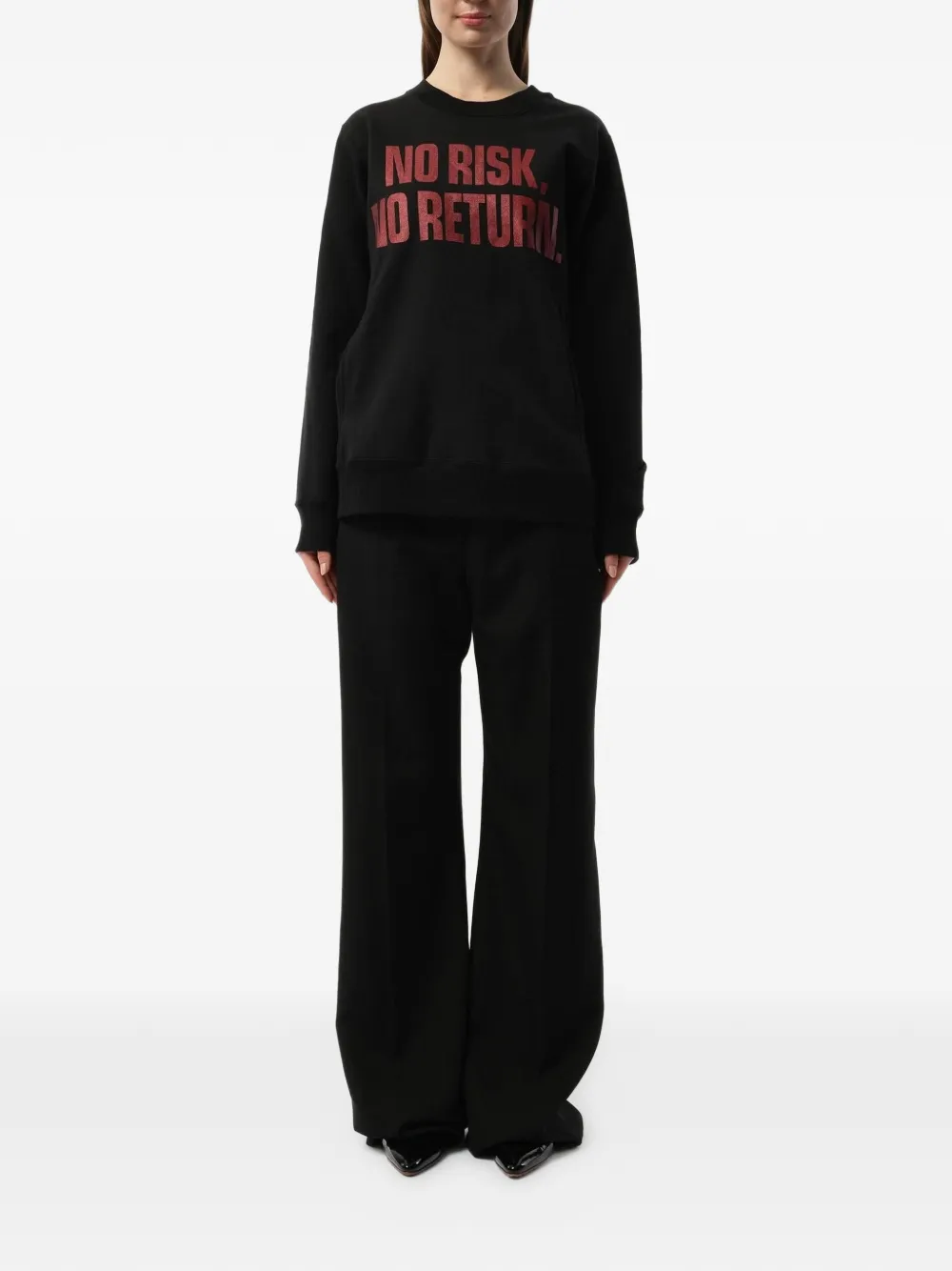 Mastermind Japan Sweater met ronde hals Zwart