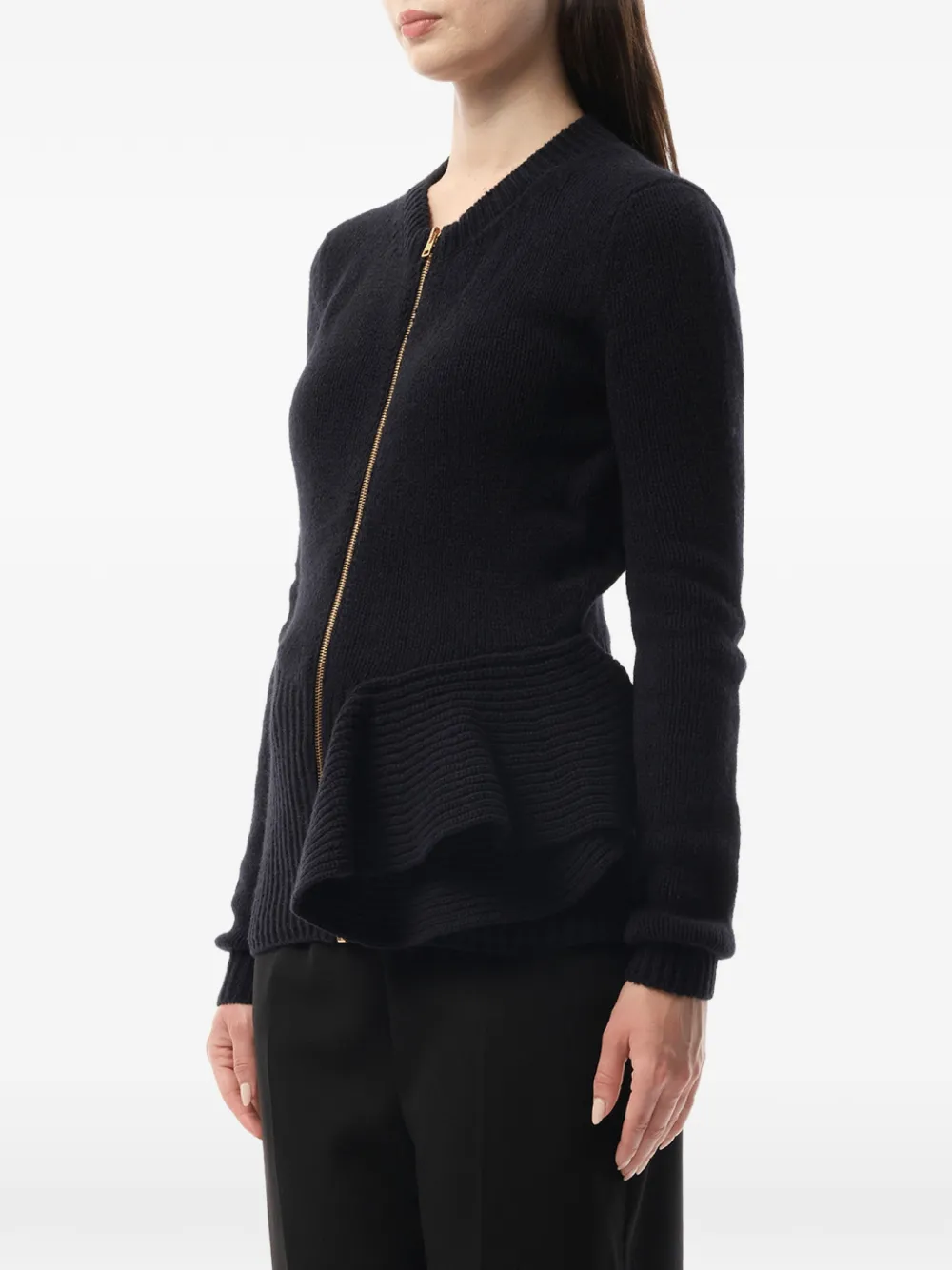 Lanvin Vest met ruches en rits Blauw