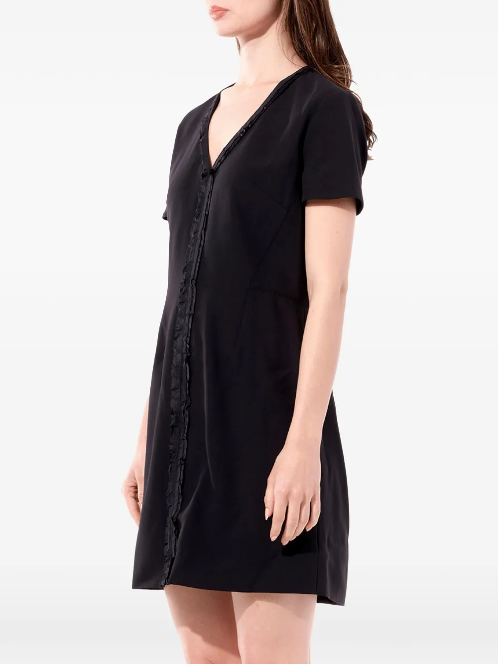 Balenciaga Jurk met ruches en binnenstebuiten Zwart
