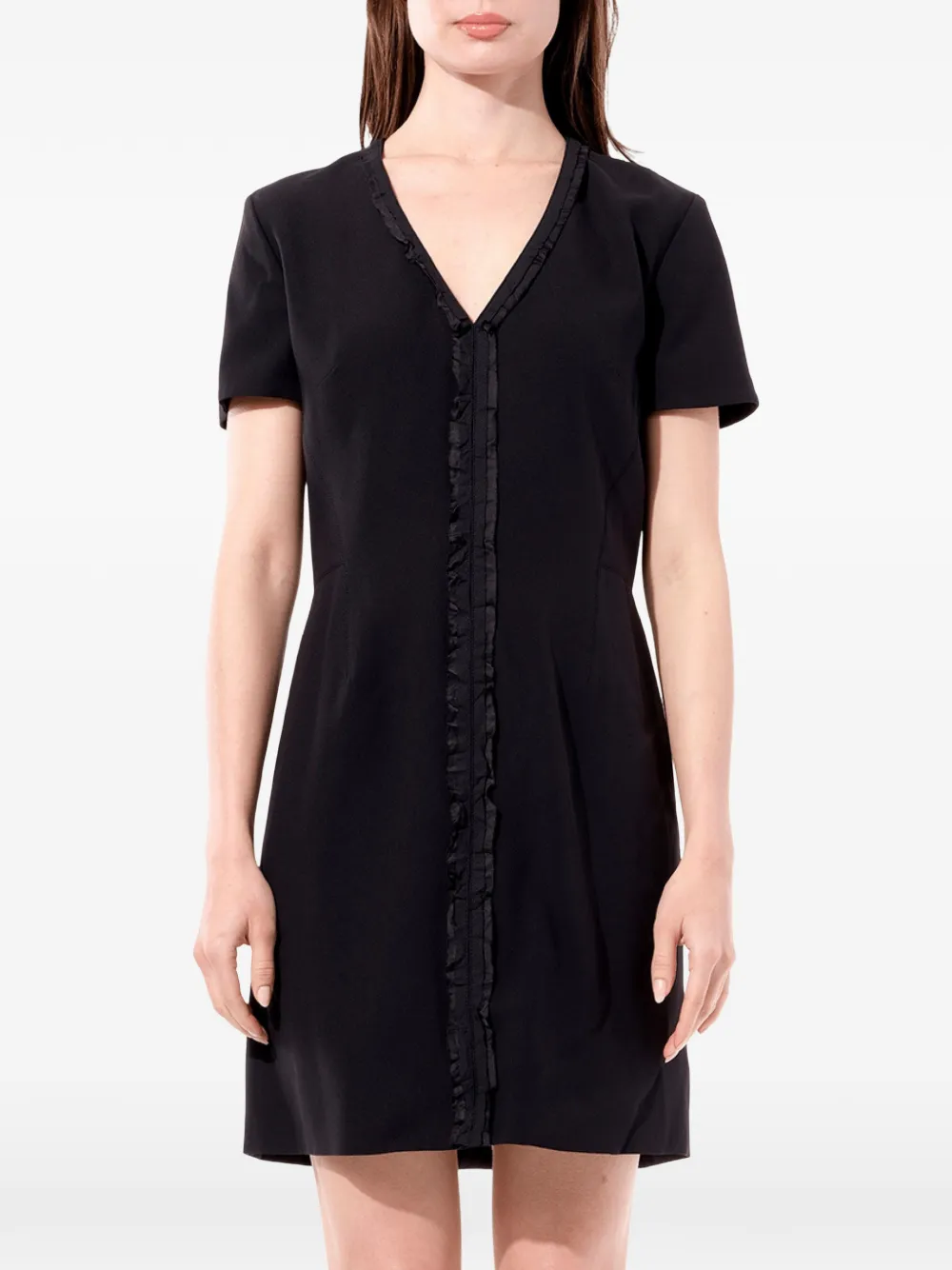 Balenciaga ruffle-trimmed inside-out dress - Schwarz