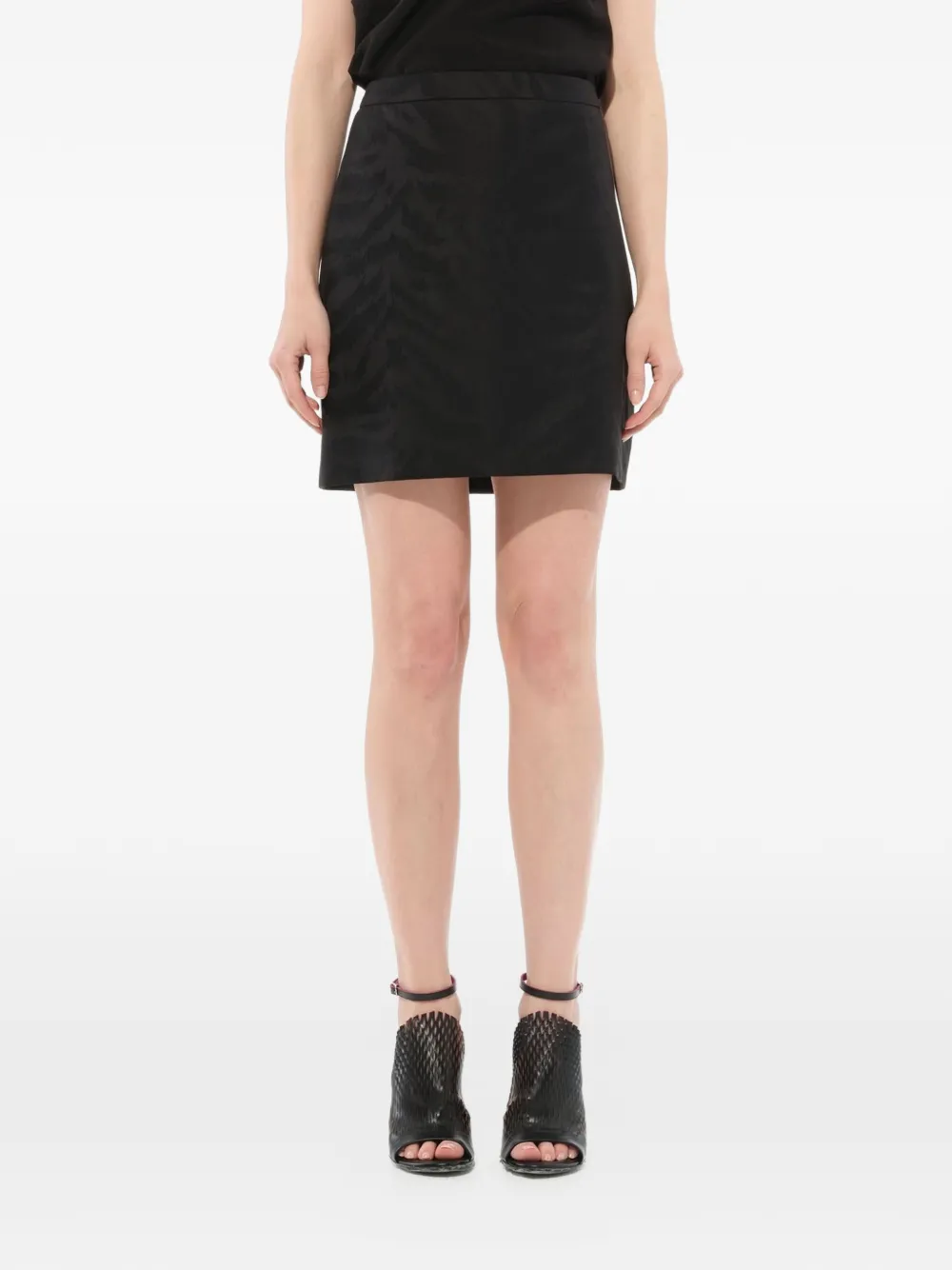Givenchy A-line jacquard mini skirt - Nero
