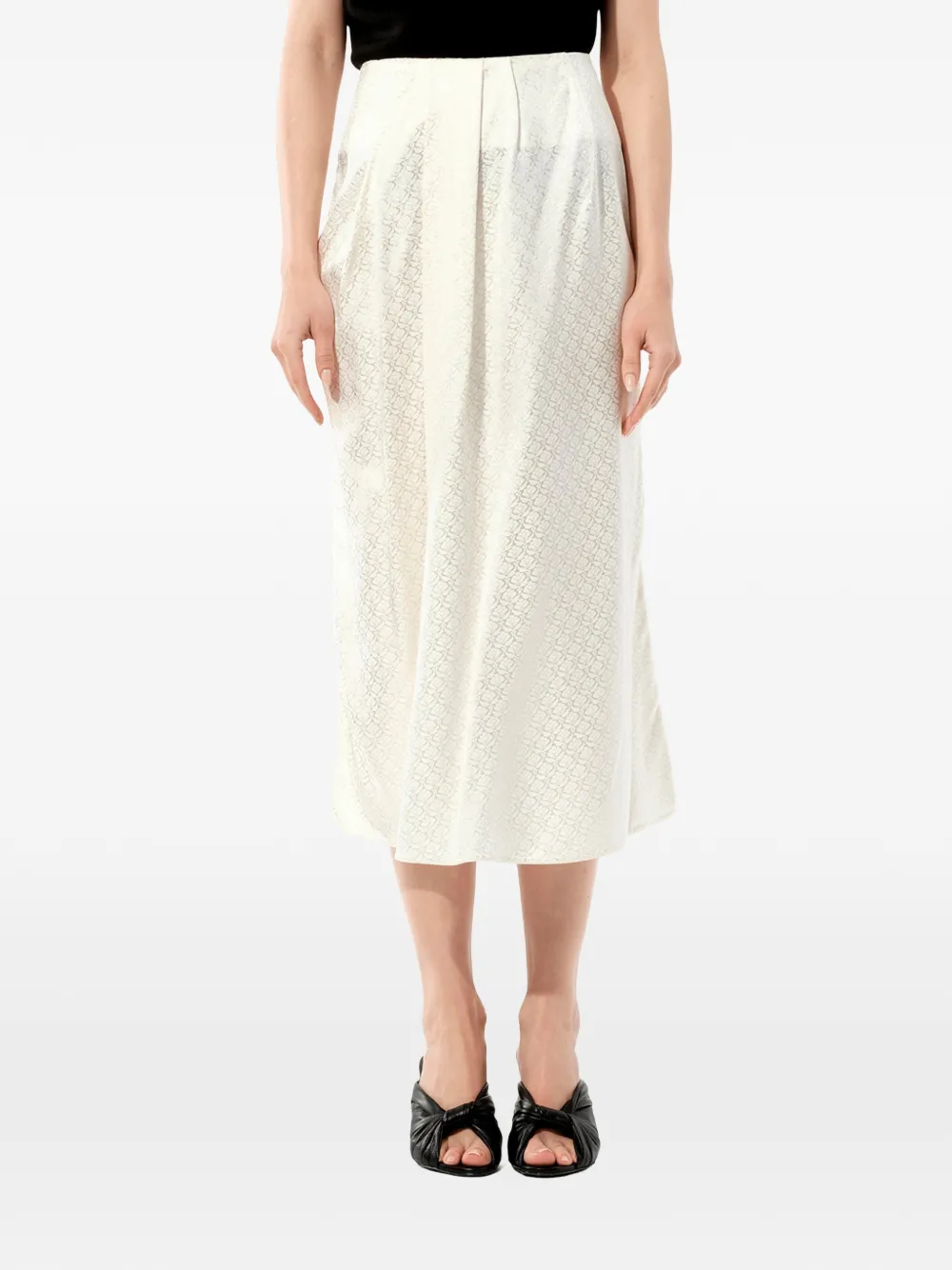 Balenciaga pleated satin skirt - Weiß