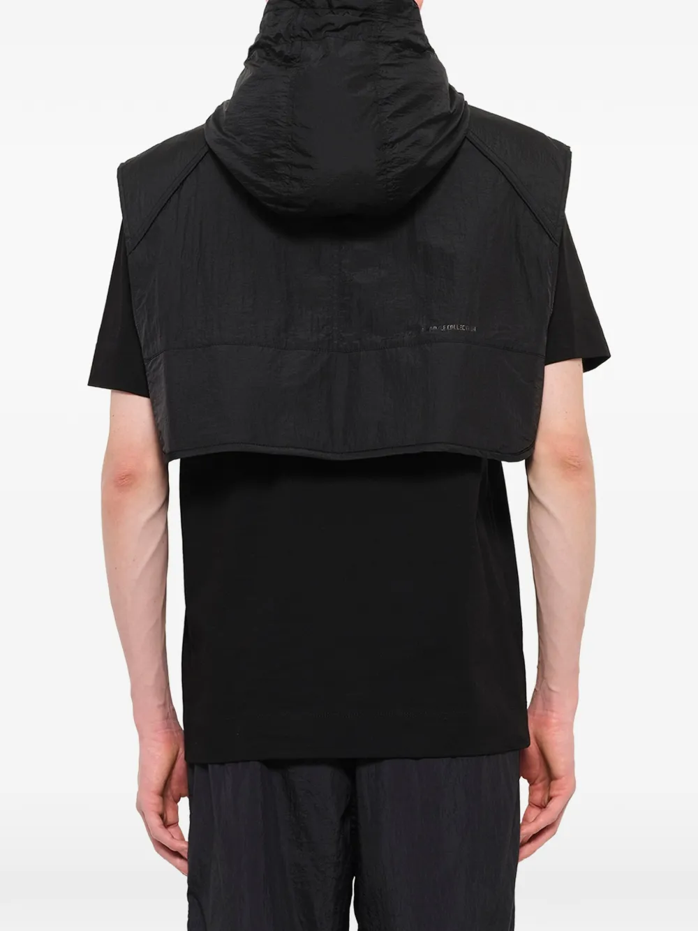 Juun.J Gelaagde hoodie Zwart