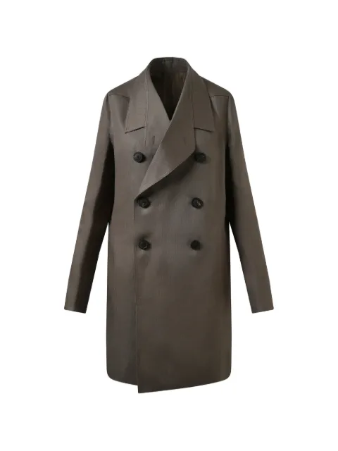 Rick Owens abrigo Officer con doble botonadura