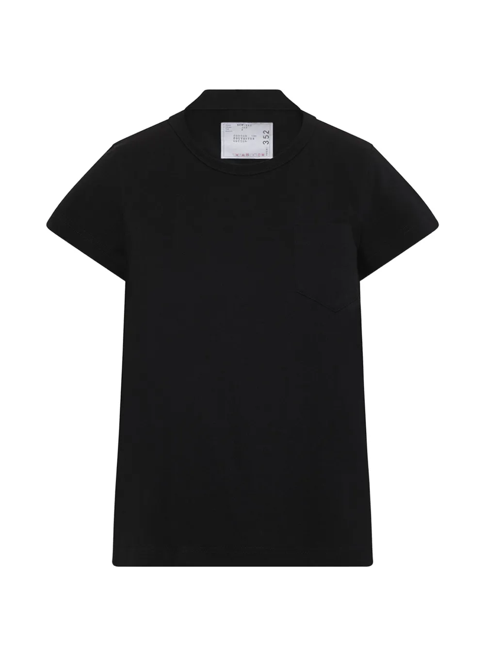 sacai pleated-back pocket T-shirt - Schwarz