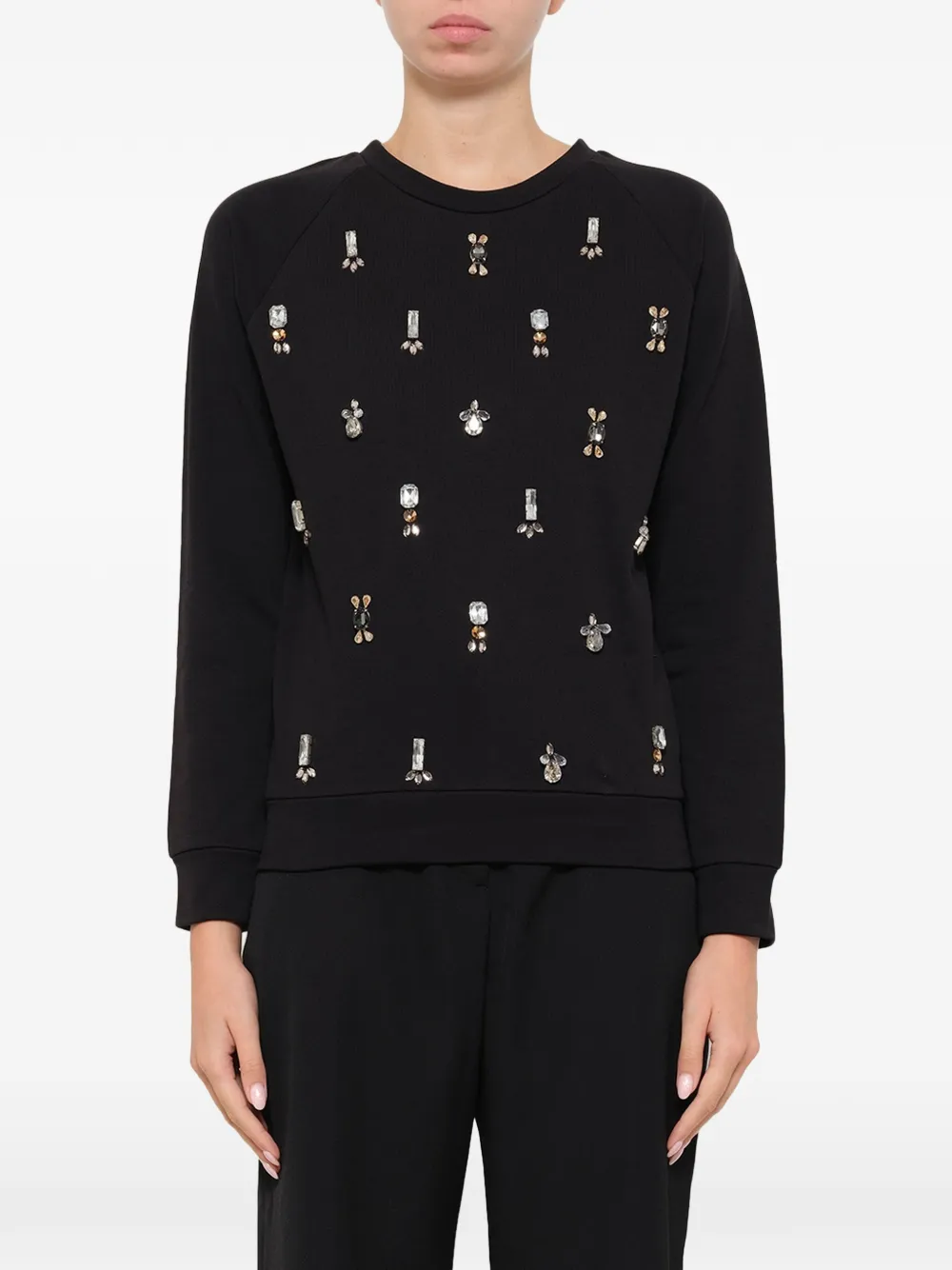 Lanvin embroidered jersey sweater - Schwarz