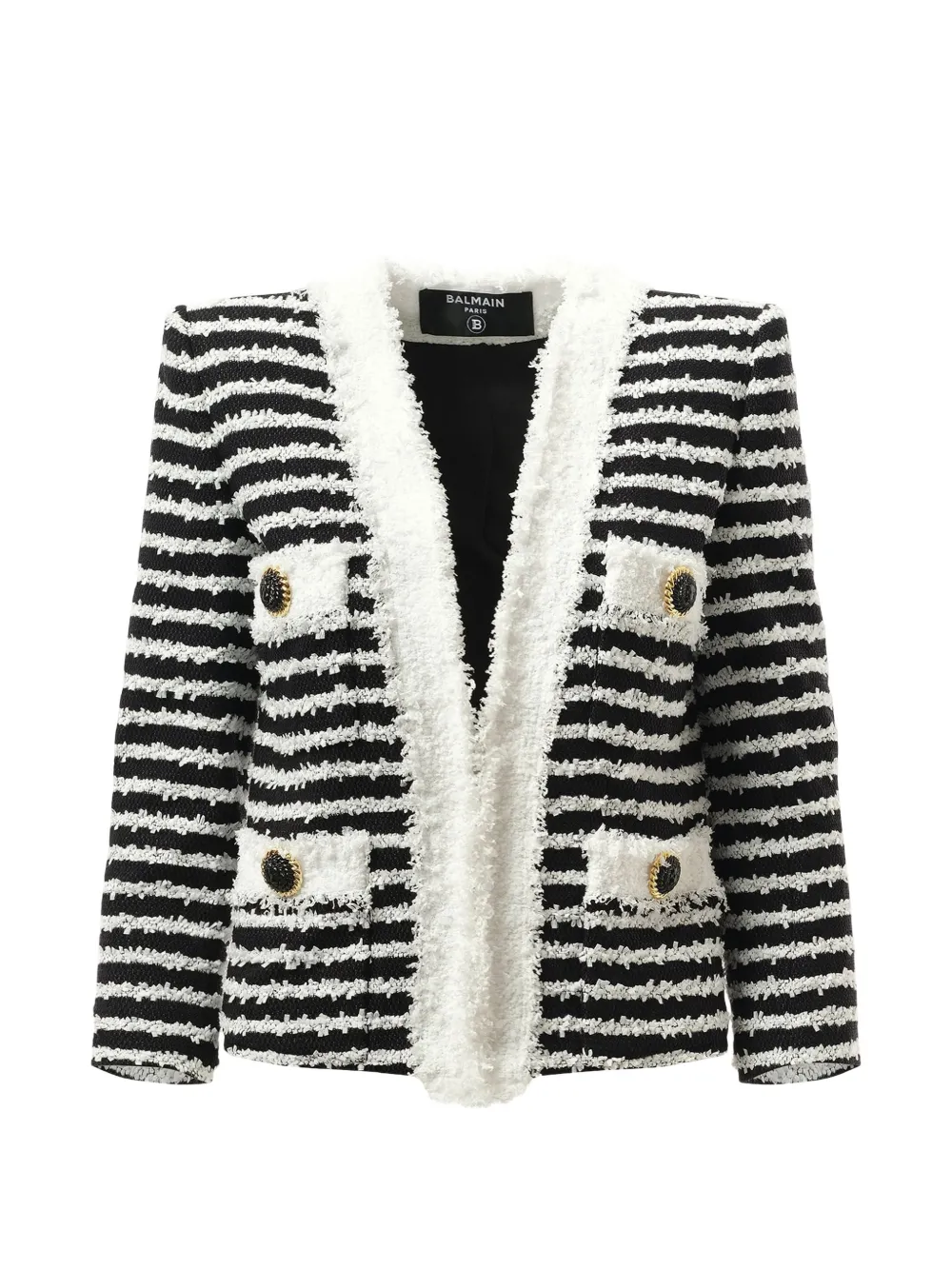 Balmain striped tweed jacket - Nero