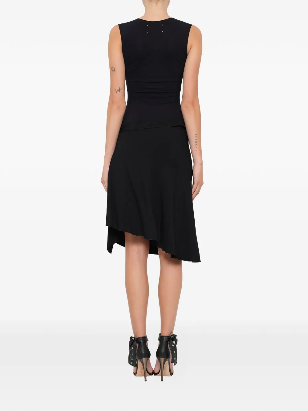 Lanvin Midi-rok met ruches Zwart