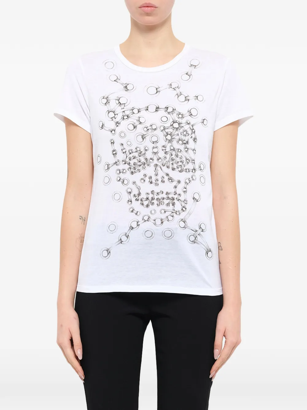 Alexander McQueen skull-print short-sleeve T-shirt - Weiß