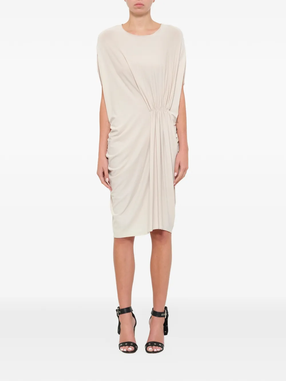 Lanvin Gedrapeerde midi-jurk Wit