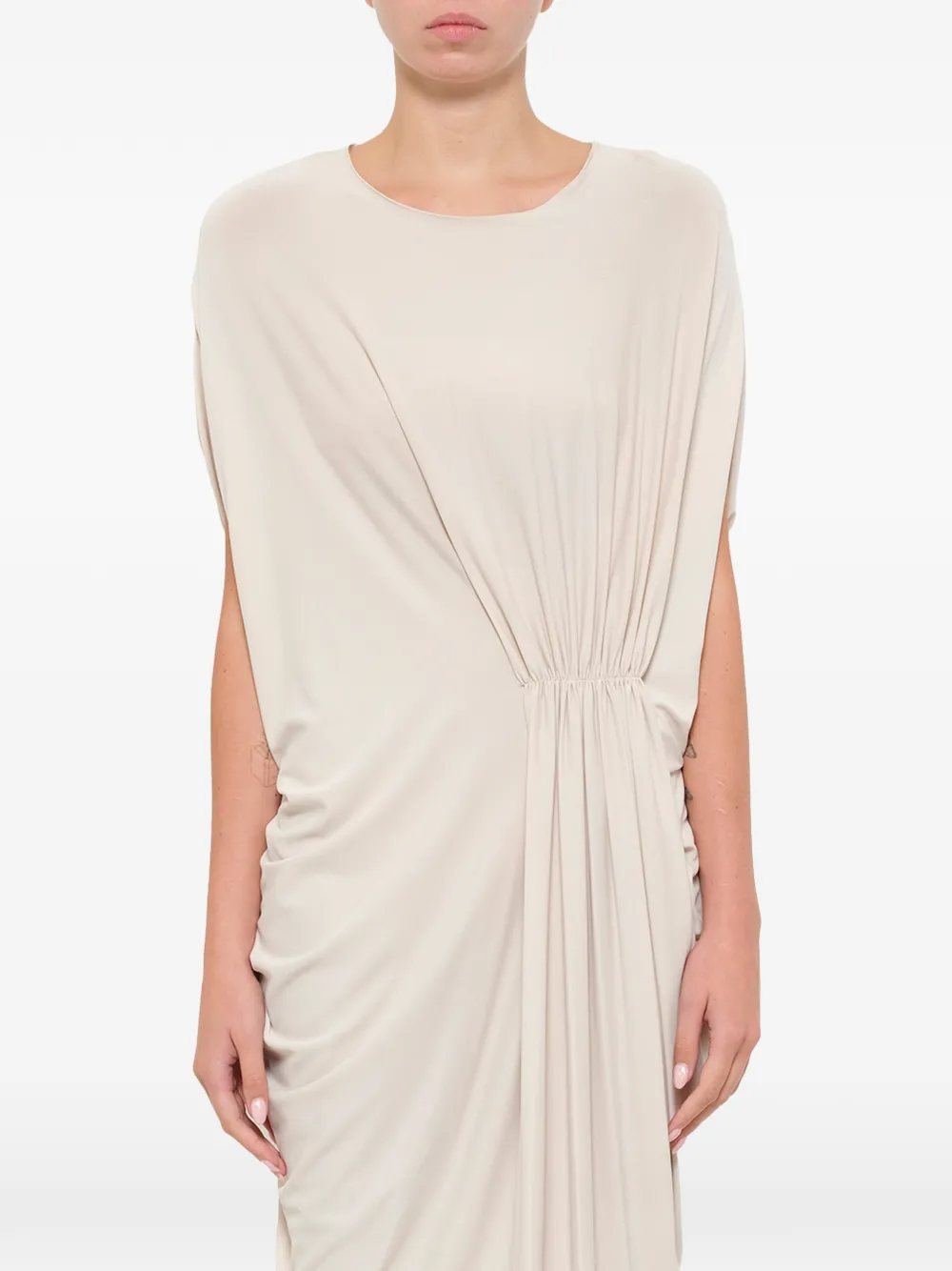 Lanvin draped midi dress - Bianco