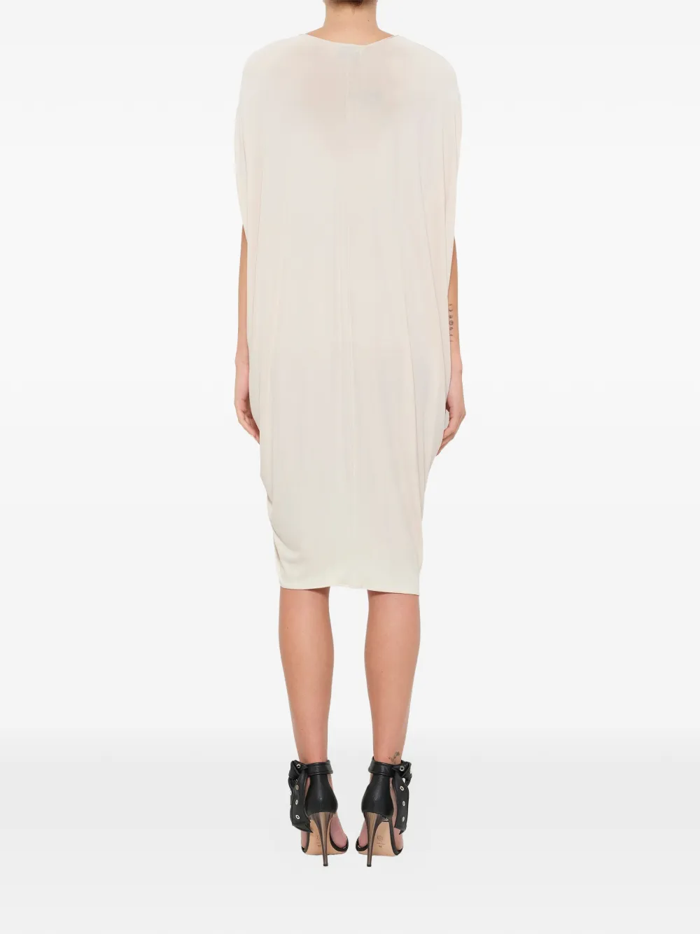 Lanvin Gedrapeerde midi-jurk Wit