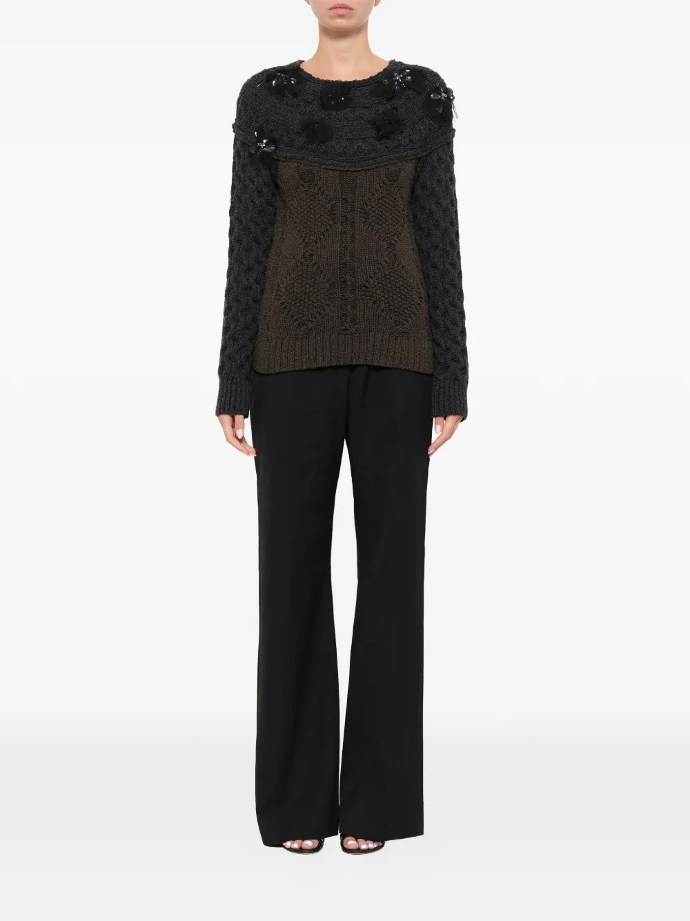  Lanvin Pull En Maille épaisse - Gris 