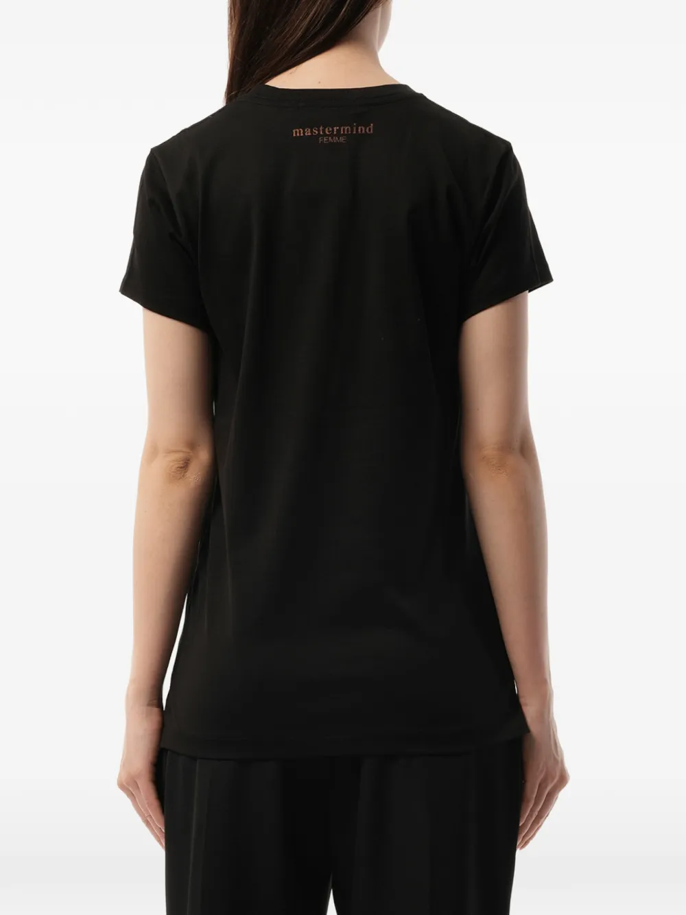 Mastermind Japan T-shirt met tekst Zwart