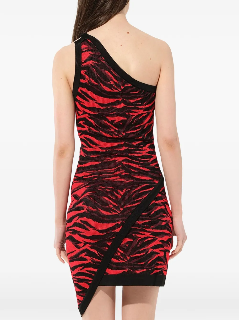 Balmain Asymmetrische jurk Rood