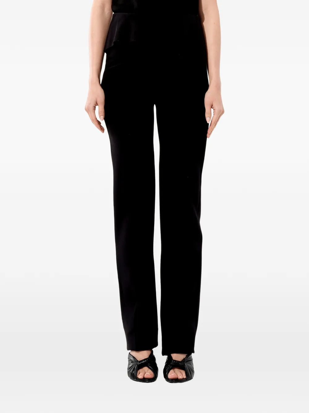 Balenciaga peplum-waist straight-leg trousers - Nero