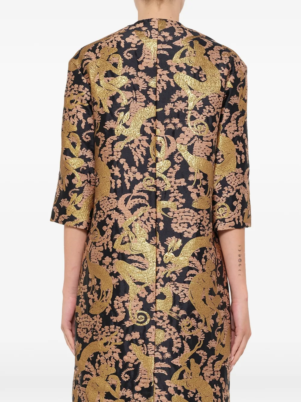 Lanvin Jas met jacquard en knopen Goud
