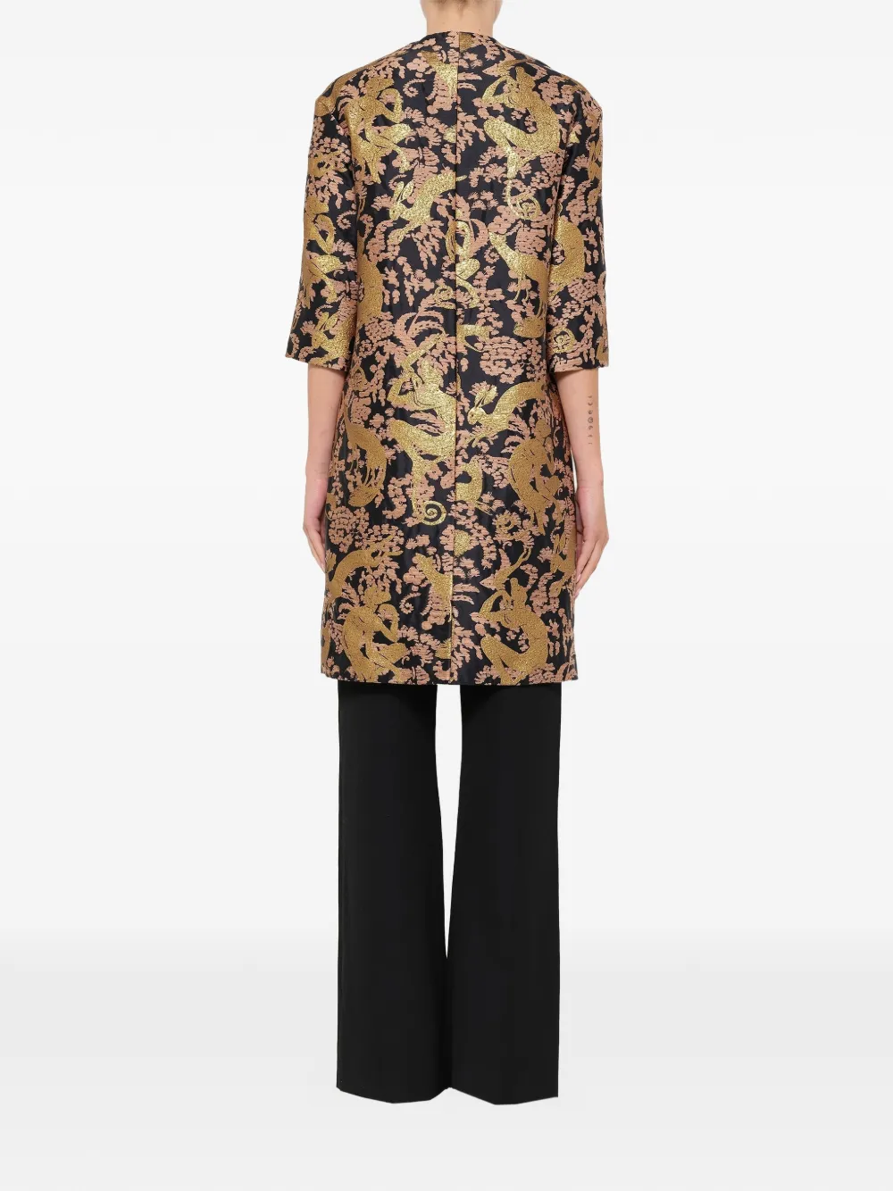 Lanvin Jas met jacquard en knopen Goud
