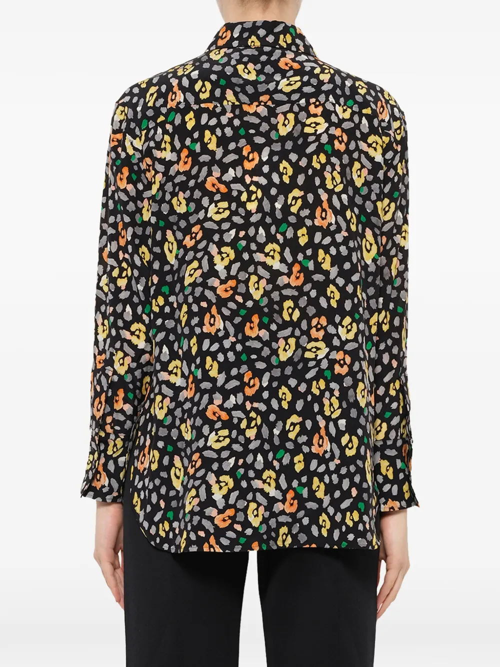 Givenchy floral-print long-sleeve shirt Zwart