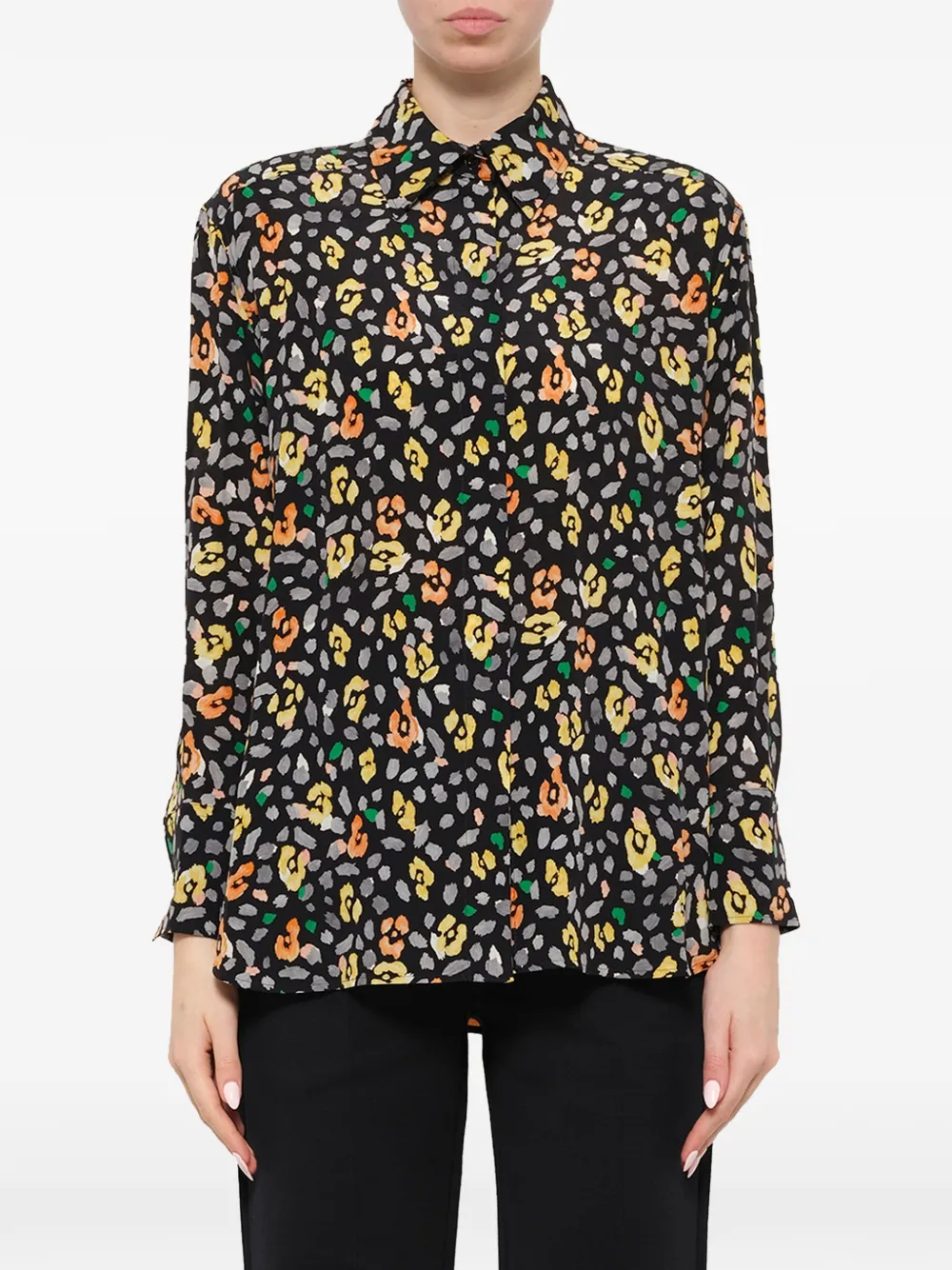 Givenchy floral-print long-sleeve shirt - Nero