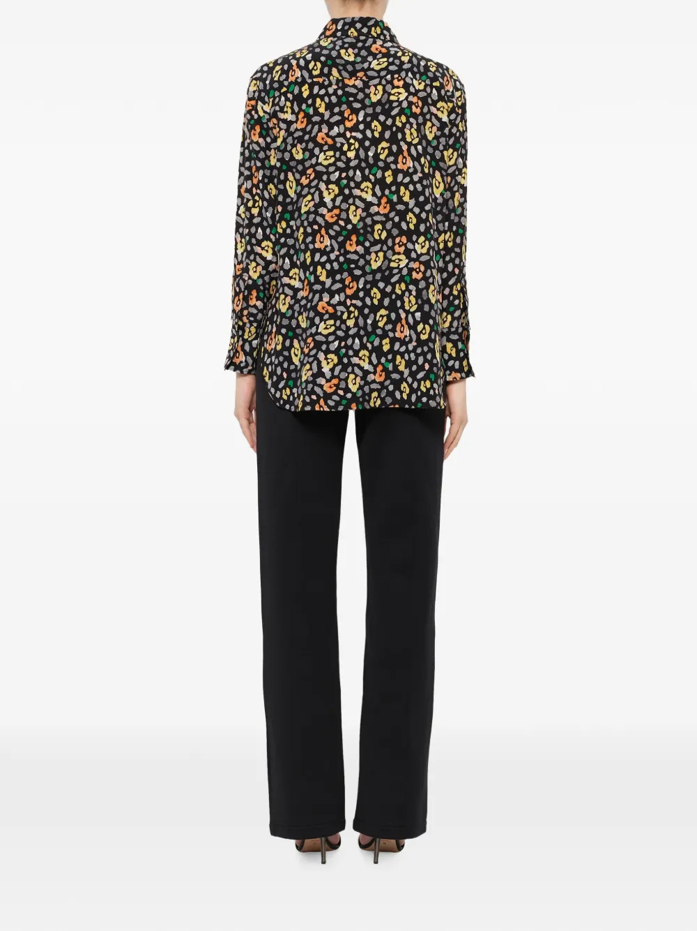 Givenchy floral-print long-sleeve shirt Zwart