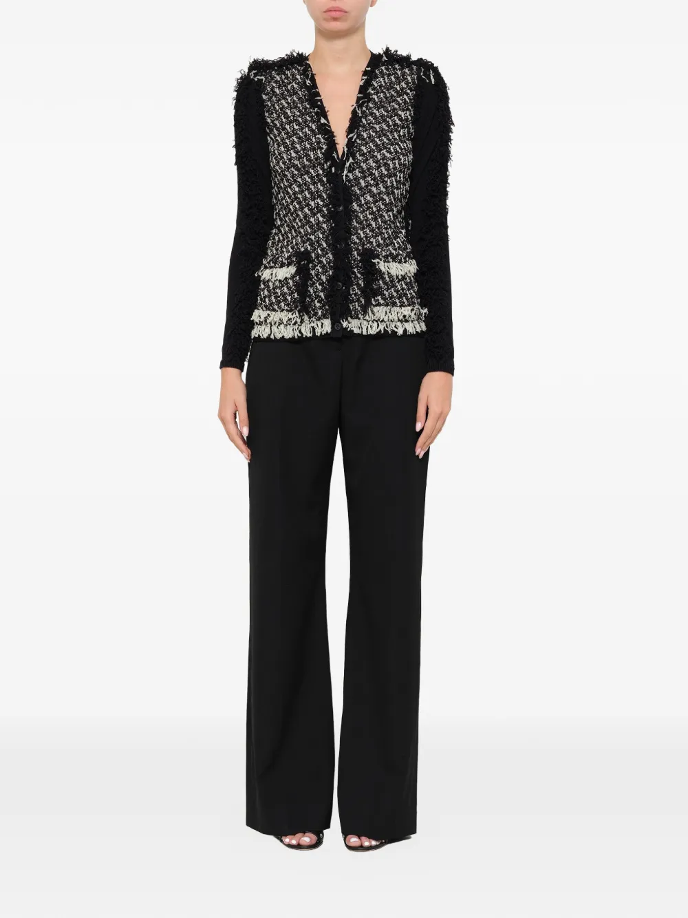 Lanvin Jack met franje afwerking en knopen Zwart