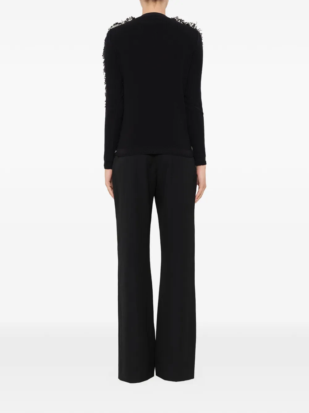 Lanvin Jack met franje afwerking en knopen Zwart