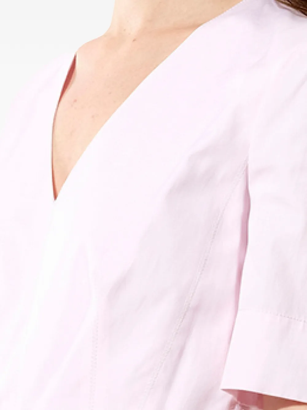 Balenciaga Blouse met peplum afwerking Roze