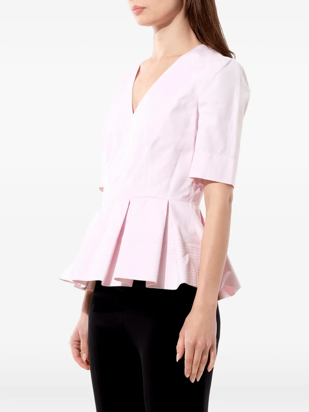 Balenciaga Blouse met peplum afwerking Roze