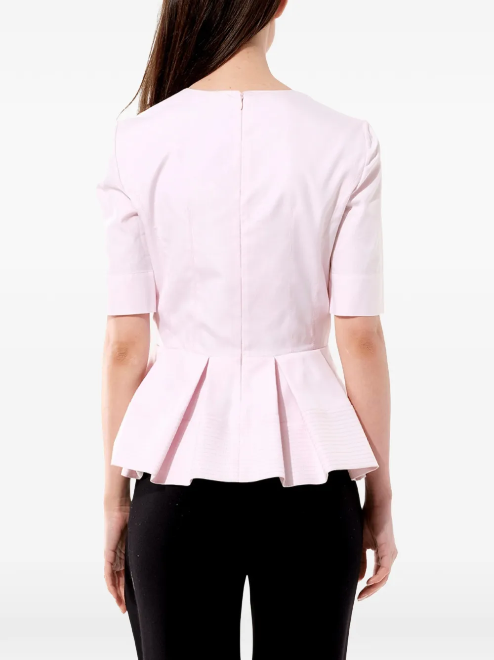 Balenciaga Blouse met peplum afwerking Roze