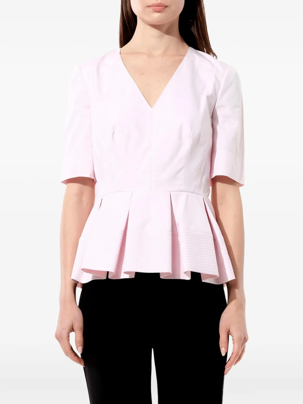 Balenciaga Blouse met peplum afwerking Roze