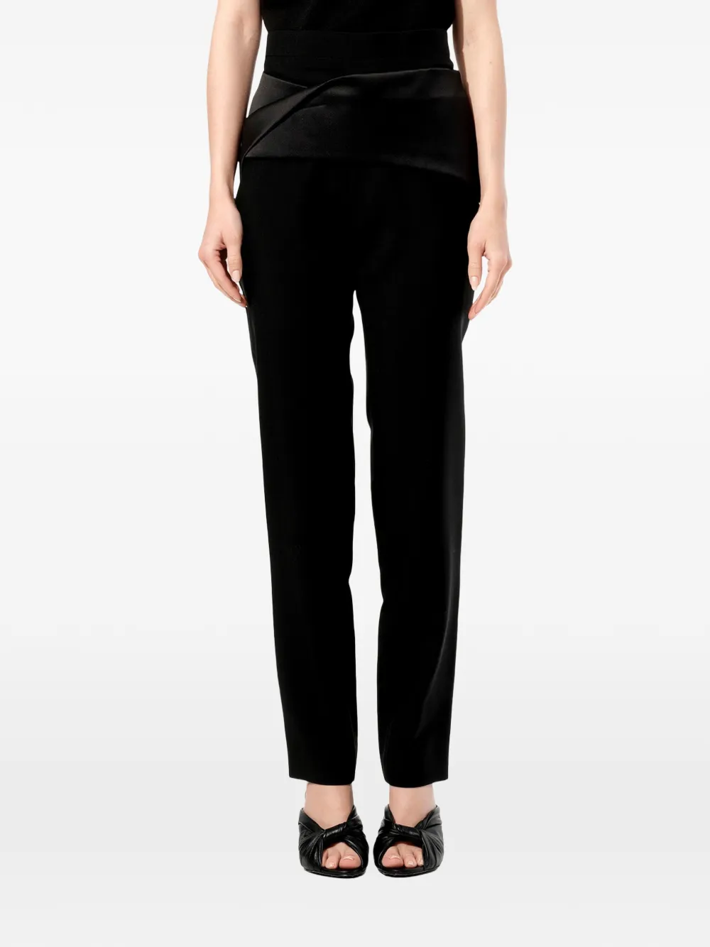 Balenciaga satin-trimmed tailored trousers - Nero