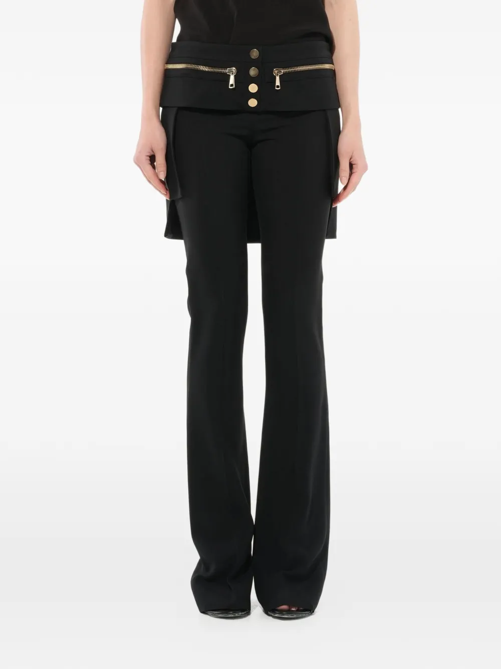 Givenchy zip-detail buttonet trousers - Schwarz