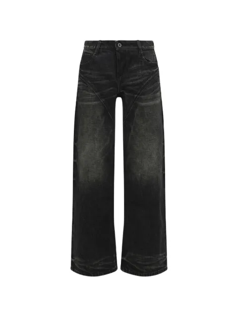 Fax Copy Express dirty-wash straight-leg jeans
