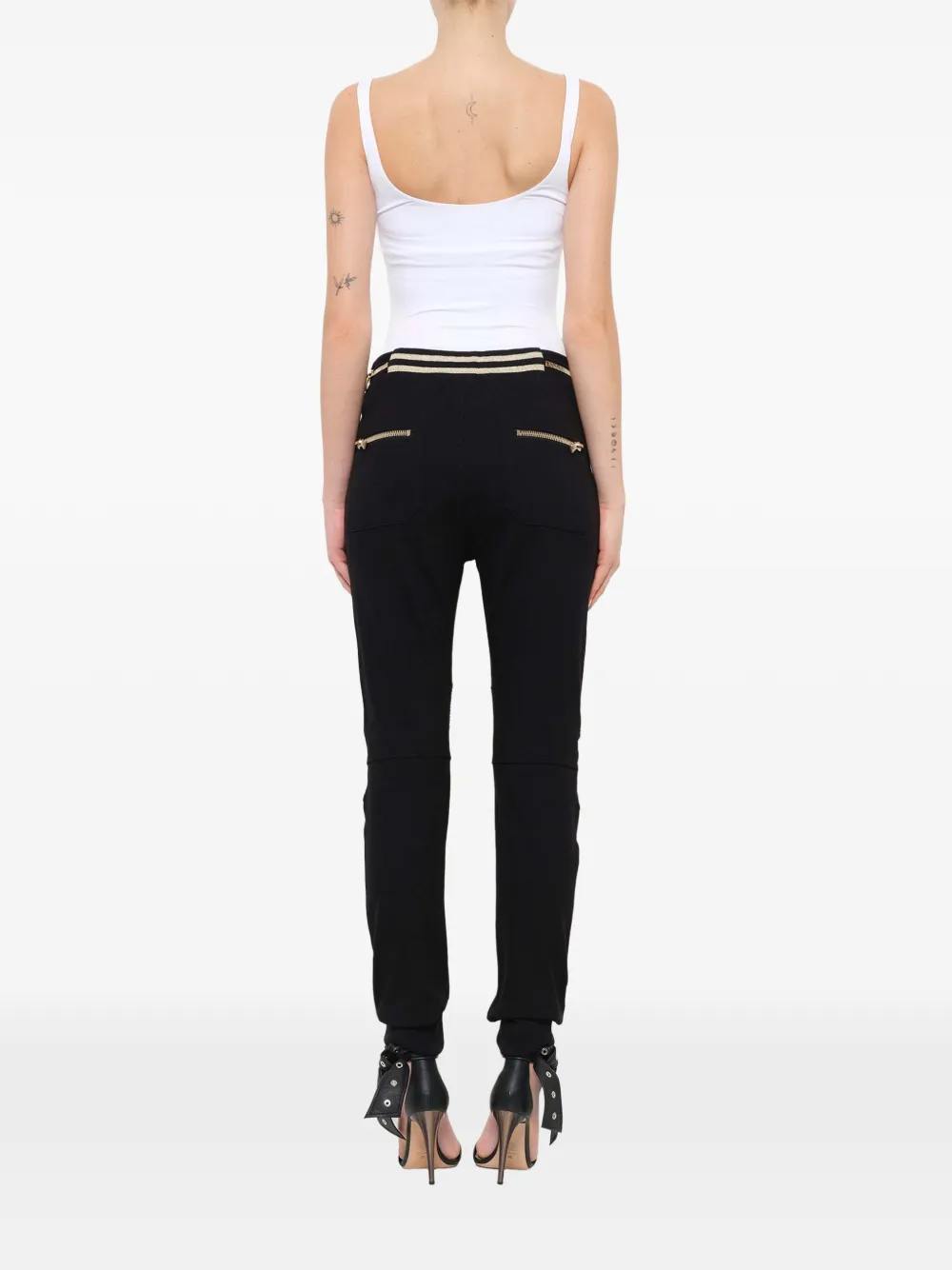 Balmain Biker jersey broek Zwart