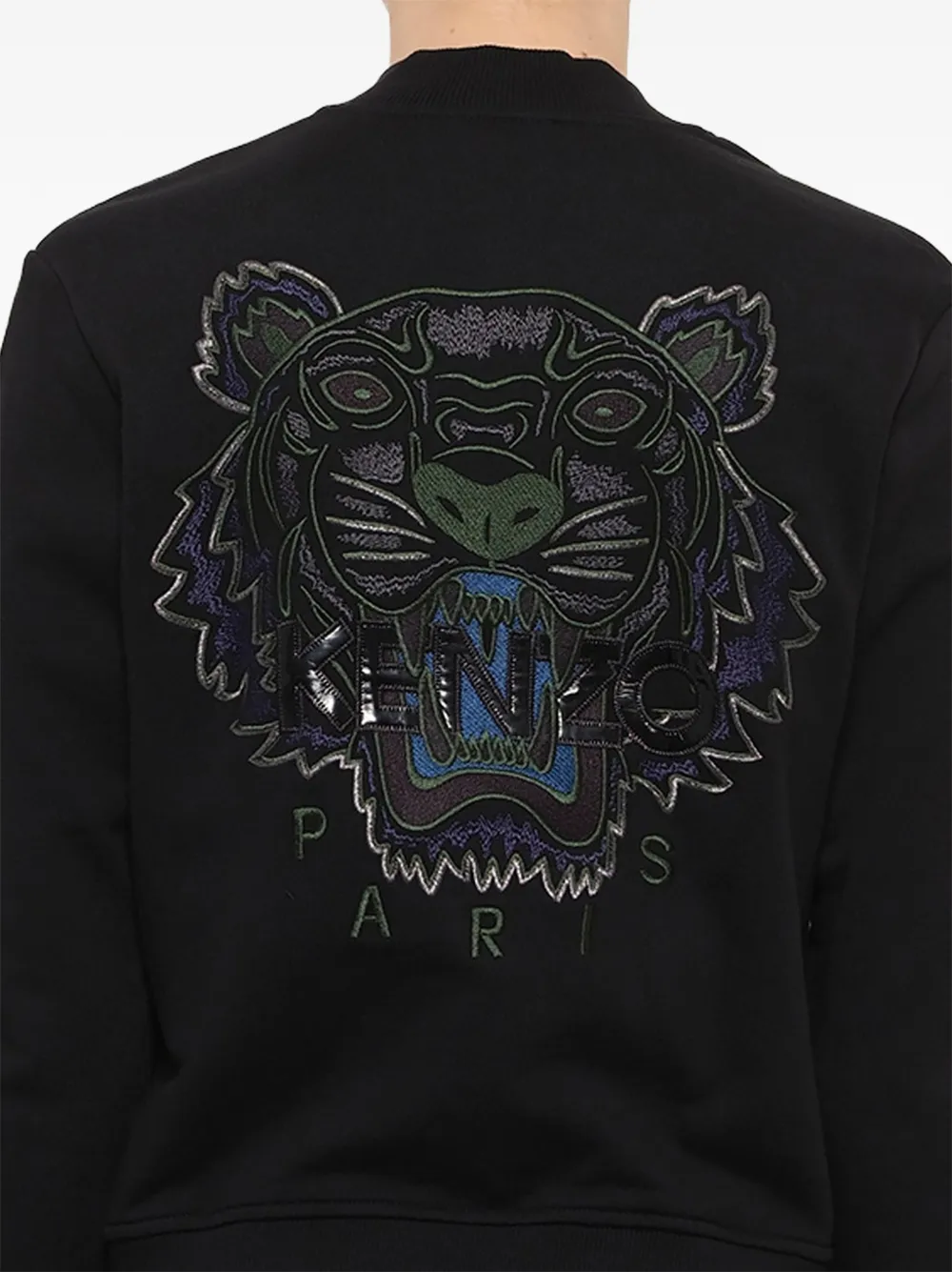 Kenzo Bomberjack met geborduurde tijger Zwart