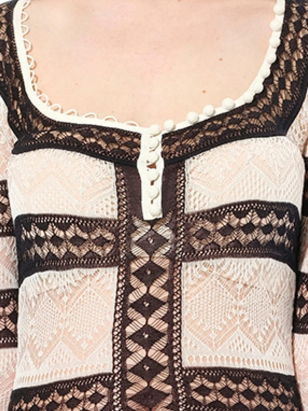 Alexander McQueen Vest met vierkante hals Beige