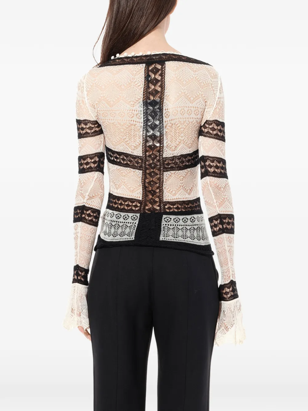 Alexander McQueen Vest met vierkante hals Beige