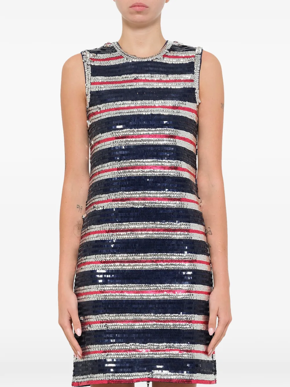 Lanvin sequin-embellished mini dress - Blu